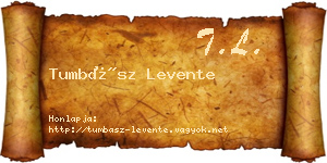 Tumbász Levente névjegykártya